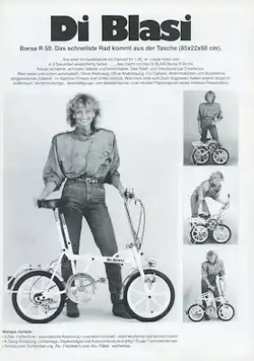 Di Blasi Borsa R 50 Klapp-Fahrrad Prospekt 8.1988