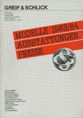 Greif & Schlick Fahrrad Programm 1983/84