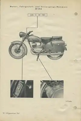 DKW RT 175 VS / 175 S Bundeswehr Ersatzteilliste 4.1957