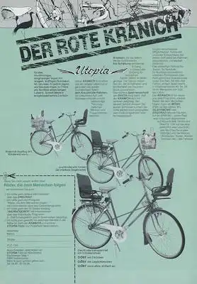 Utopia Kranich Fahrrad Prospekt ca. 1990