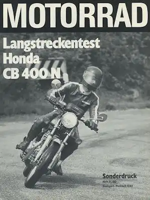 Honda CB 400 N Test 12.1980