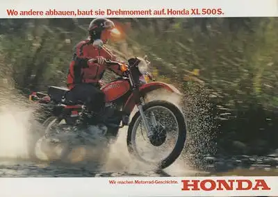 Honda XL 500 S Prospekt 1981