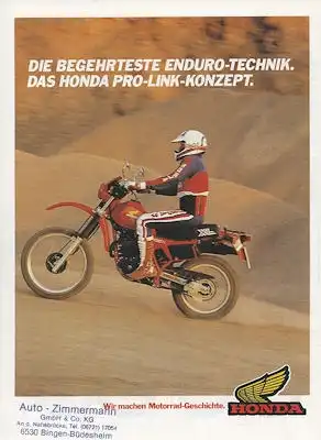 Honda Enduro Programm 1983