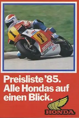 Honda Preisliste 1985