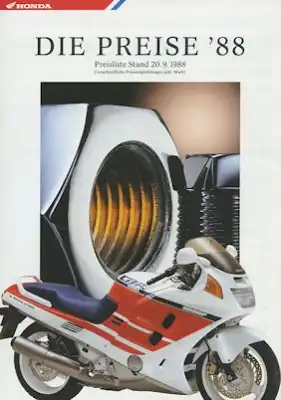 Honda Preisliste 20.9.1988