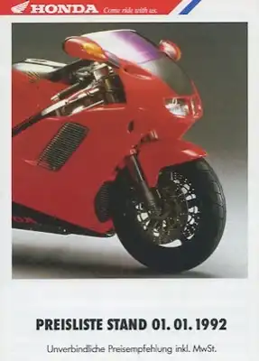 Honda Preisliste 1.1992
