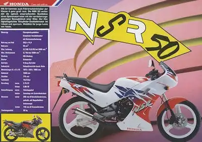 Honda DAX ST 50 + NSR 50 Prospekt 1996