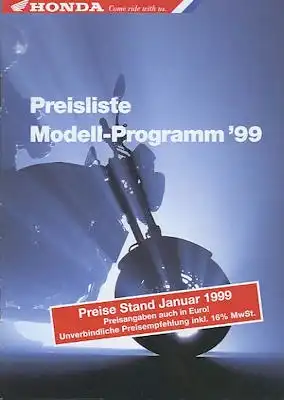 Honda Preisliste 1.1999