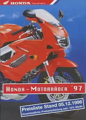 Honda Preisliste 12.1996