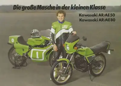 Kawasaki AR / AE 50 + AR / AE 80 Prospekt ca. 1984