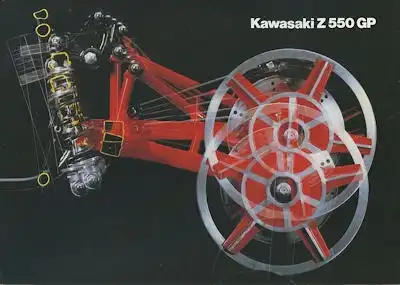 Kawasaki Z 550 GP Prospekt ca. 1984