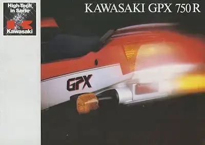 Kawasaki GPX 750 R Prospekt ca. 1986