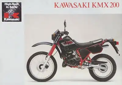 Kawasaki KMX 200 Prospekt ca. 1987