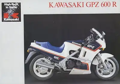 Kawasaki GPZ 600 R Prospekt ca. 1987