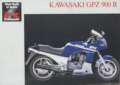 Kawasaki GPZ 900 R Prospekt ca. 1987