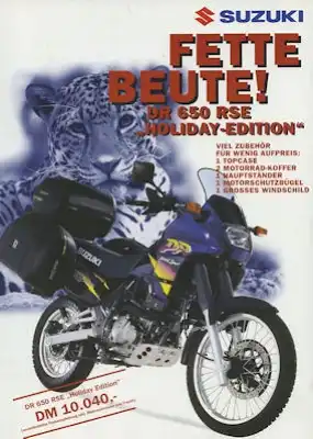 Suzuki DR 650 RSE Holiday Edition Prospekt 1996
