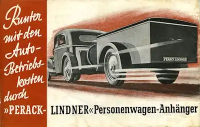Autoanhänger Lindner Prospekt 1937