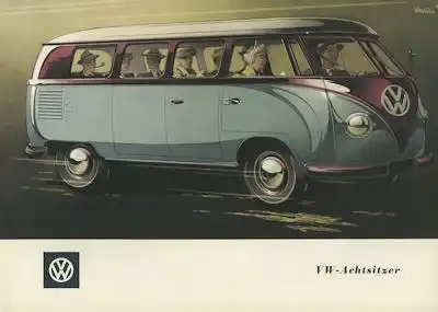 VW T 1 Achtsitzer Bus Prospekt ca. 1955