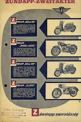 Zündapp Zweitakter Programm 1954