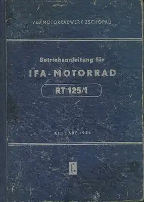 IFA RT 125/1 Bedienungsanleitung 1954