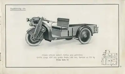 Framo Eil-Lieferwagen Prospekt 1920er Jahre
