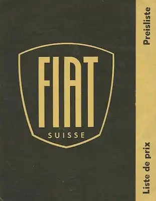 Fiat Preisliste der Schweiz 3.1959