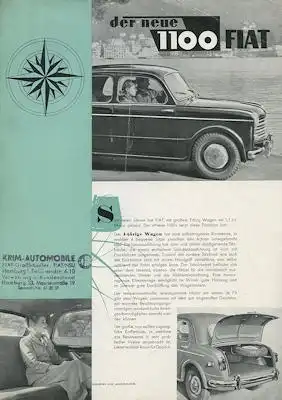 Fiat 1100 Prospekt ca. 1953