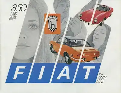 Fiat 850 Racer / Spider / Coupe / Sedan Prospekt 9.1969 US