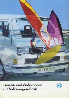 VW T 3 Freizeit- und Wohnmobile Prospekt 9.1988