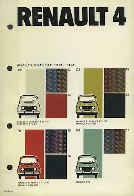 Renault Farb und Polster Ordner ca. 1980