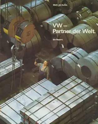 VW Mehr als Autos, Partner der Welt, ein Report Broschüre 7.1974