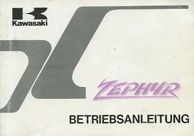 Kawasaki Zephyr 550 Bedienungsanleitung 1993