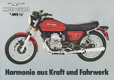 Moto Guzzi V 35 / V 50 Prospekt ca. 1978