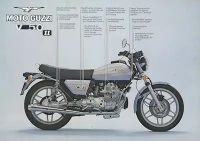 Moto Guzzi V 50 II Prospekt ca. 1978