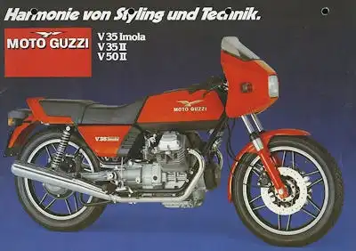 Moto Guzzi V 35 - II / V 35 Imola / V 50 - II Prospekt ca. 1981