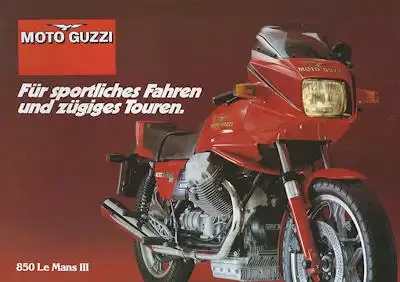 Moto Guzzi 850 Le Mans III Prospekt ca. 1982