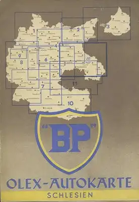 BP Olex Autokarte 10 Ostmark 1930er Jahre