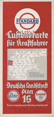 Standard Luftbildkarte Plan 15 Düsseldorf 1930er Jahre