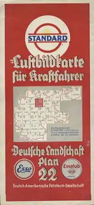 Standard Luftbildkarte Plan 22 Schwerin 1930er Jahre