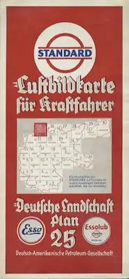 Standard Luftbildkarte Plan 25 Hamburg 1930er Jahre