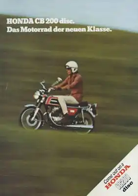 Honda CB 200 disc Prospekt ca. 1976