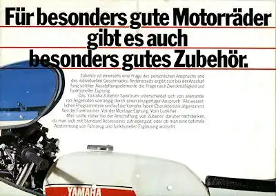 Yamaha Zubehör Prospekt 1976