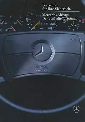 Mercedes-Benz Beifahrer Airbag Prospekt 8.1990