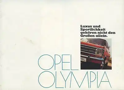 Opel Olympia Kadett B Prospekt 9.1968