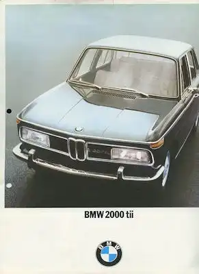 BMW 2000 tii Prospekt 9.1969