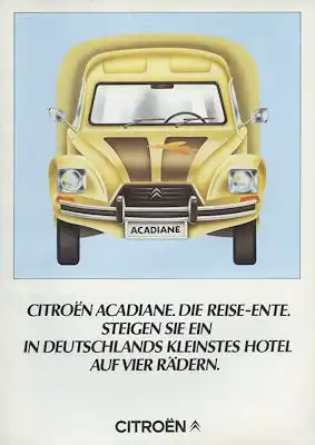 Citroen Acadiane Prospekt 9.1982