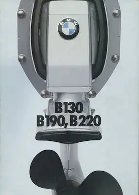BMW B130 B190 B220 Bootsmotoren Prospekt 1979