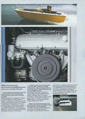 BMW B130 B190 B220 Bootsmotoren Prospekt 1979
