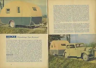 Berger Wohnwagen Prospekt 1938