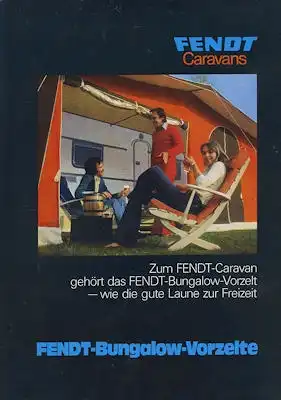 Fendt Bungalow Wohnwagen-Vorzelte Prospekt 7.1973